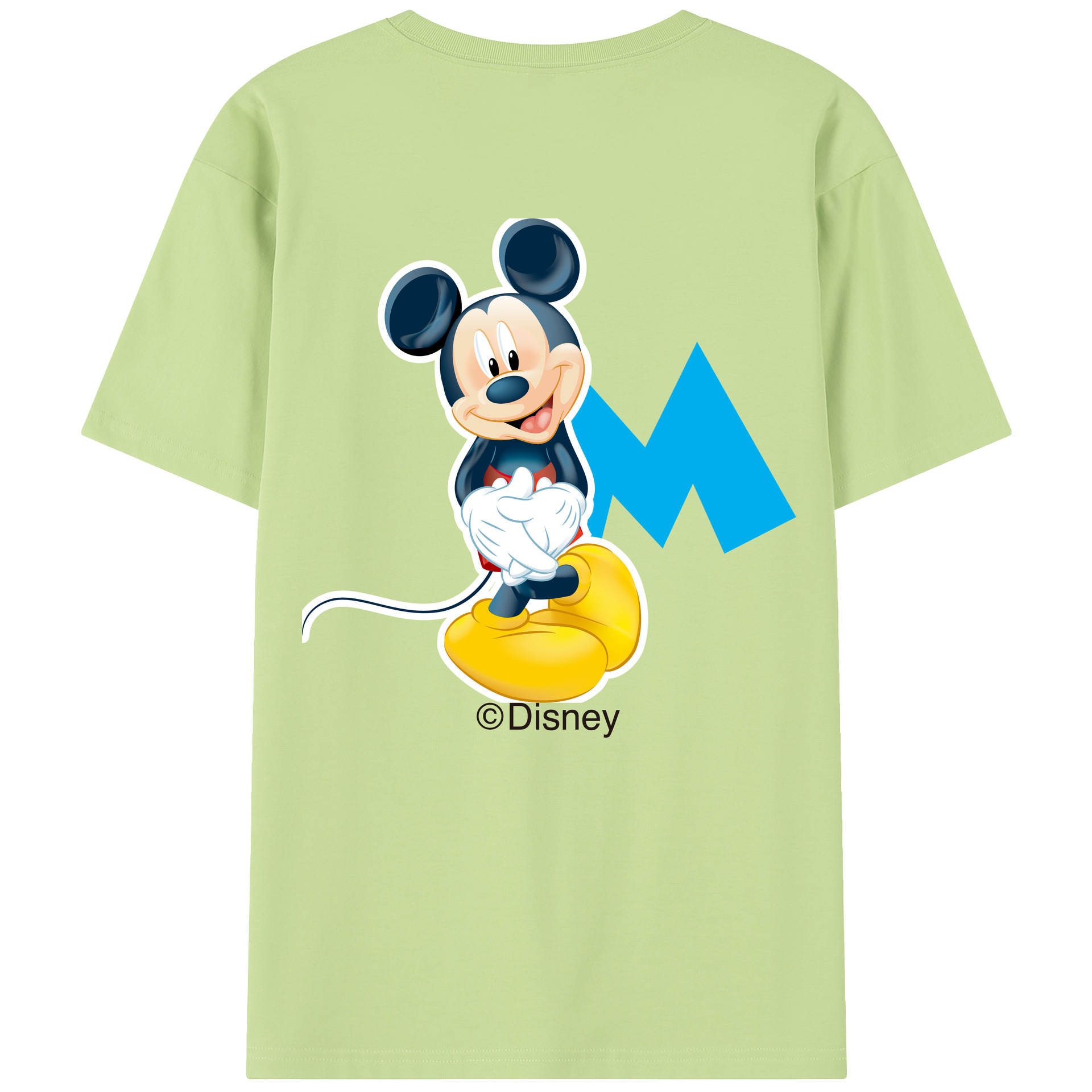 （画像用） ミッキーマウス Mickey Mouse 綿100％半袖Tシャツ（背面プリント）
